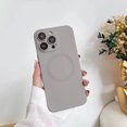 thumbnail image 1 of for iPhone 15 Pro Magnetic Soft Case, Compatible with MagSafe, with Lens Protector Liquid Silicone Shockproof Protective Lightweight Men Women Phone Case Cover for iPhone 15 Pro, Gray, 1 of 11
