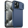 thumbnail image 1 of for iPhone 15 Pro Max 2-in-1 Phone Case, with Sliding Camera Lens Cover Military Grade Non-Slip Anti-fall Shockproof Heavy Duty Non-slip Protective Phone Case Cover for iPhone 15 Pro Max,Blue, 1 of 9