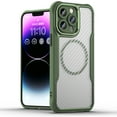 thumbnail image 1 of for iPhone 15 Pro Max Back Case, Luxury Carbon Fiber Clear Back Silicone Bumper Frame Ultra Slim Drop Protection Shockproof Lightweight Phone Case Cover for iPhone 15 Pro Max, Green, 1 of 9