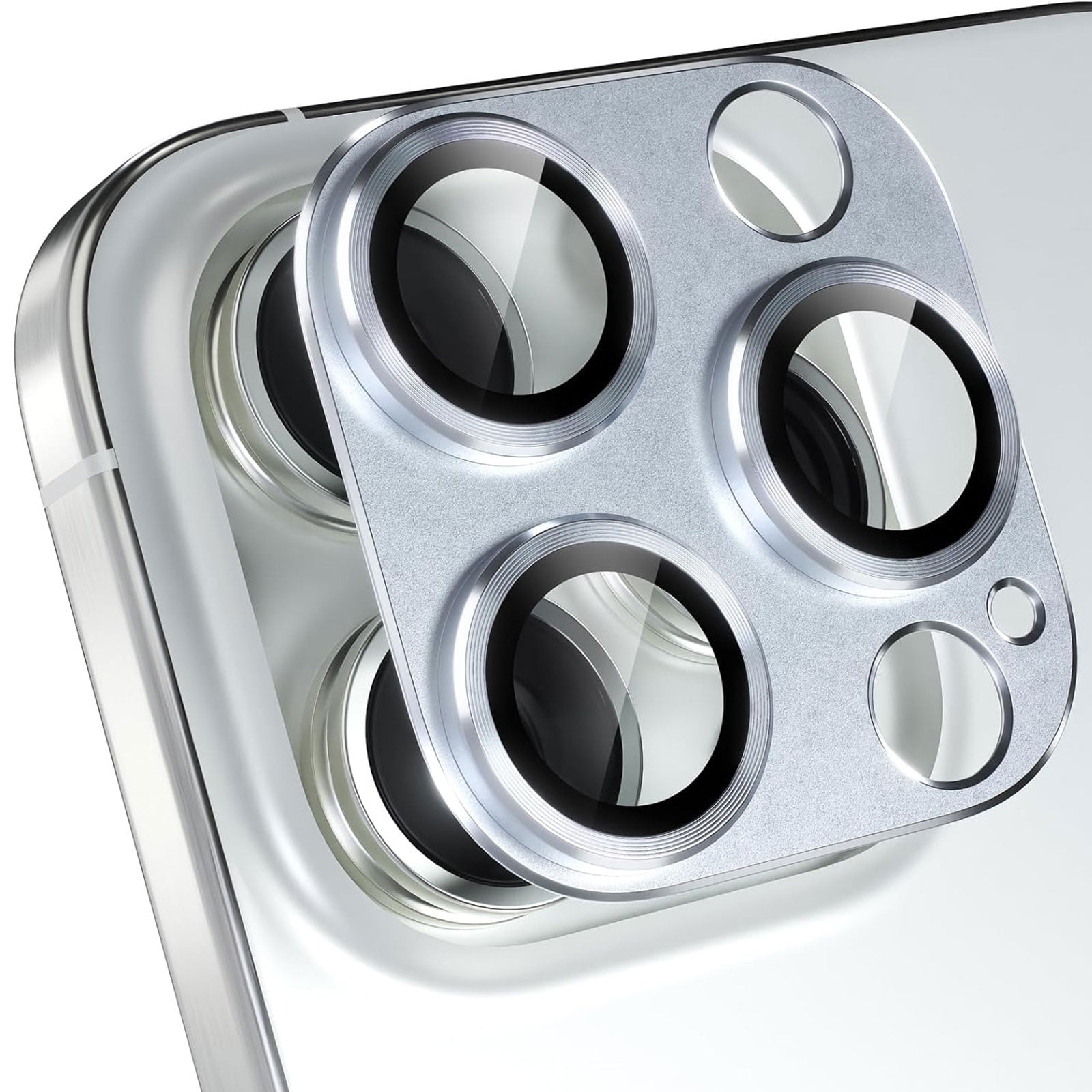  RhinoShield Camera Lens Protector Compatible with [iPhone 15  Pro/15 Pro Max] Impact Protection-High Clarity and Scratch/Fingerprint  Resistant 9H Tempered Glass with Aluminum Trim-Silver : Cell Phones &  Accessories