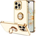 thumbnail image 1 of for iPhone 15 Pro Max Case, 15 Pro Max Case with 360° Ring Holder Kickstand Magnetic [Car Mount Support] Shockproof Anti-Slip Protective Electroplated Case for iPhone 15 Pro Max 6.7"-White, 1 of 8