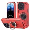 thumbnail image 1 of for iPhone 15 Pro Max Case with 360° Rotating Kickstand, Compatible with MagSafe, Hybrid TPU + PC Shockproof Protective Anti-Fall Phone Case, Support Magnetic Car Mount Ring Holder Cover, Red, 1 of 7