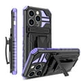 thumbnail image 1 of For iPhone 15 Pro Max Case with Belt Clip Holster, Heavy Duty Military Grade Drop Protective, 360° Rotating Kickstand Shockproof TPU Shell Durable Rugged Cover For iPhone 15 Pro Max, Purple, 1 of 15