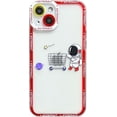 thumbnail image 1 of for iPhone 15 Pro Max Case Clear with Astronaut Design Cute Anime Cool Blue Durable Space Theme Soft TPU Shockproof Protective Aesthetic Women Girly Kids Girl's Phone Cover (Upside Down), 1 of 5