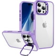 thumbnail image 1 of for iPhone 15 Pro Max Case Clear Shockproof Anti-Scratch Cover Protect Camera Lens iPhone 15 Pro Max Phone Case with Ring Stand Slim Orange Rugged Heavy Duty Protection (Purple), 1 of 14