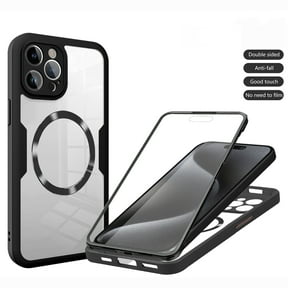 for iPhone 15 Pro Max Case, Compatible with MagSafe [Built-in Screen Protector] 360 Full-Body Shockproof Rugged Clear Back Protective Dual-Layer Phone Cover for iPhone 15 Pro Max, Black