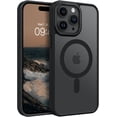 thumbnail image 1 of for iPhone 15 Pro Max Case, [Compatible with Magafe] [Military Grade Protection] Magnetic Shockproof Translucent Matte Slim Protective Phone Case Cover for iPhone 15 Pro Max 6.7"-Black., 1 of 7