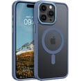 thumbnail image 1 of for iPhone 15 Pro Max Case, [Compatible with Magafe] [Military Grade Protection] Magnetic Shockproof Translucent Matte Slim Protective Phone Case Cover for iPhone 15 Pro Max 6.7"-Blue, 1 of 14