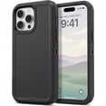 thumbnail image 1 of iPhone 15 Pro Max Case Cover 3 Layer Rugged / Heavy Duty / Shockproof 6.7" Black, 1 of 5