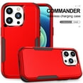 thumbnail image 1 of for iPhone 15 Pro Max Case, Defender Case Compatible with iPhone 15 Pro Max Case, Hybrid Heavy Duty Military Grade Full-Body Drop Shockproof Dustproof 3-Layers Rugged Protective Phone Cover, Red+Black, 1 of 6