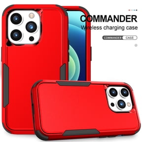 for iPhone 15 Pro Max Case, Defender Case Compatible with iPhone 15 Pro Max Case, Hybrid Heavy Duty Military Grade Full-Body Drop Shockproof Dustproof 3-Layers Rugged Protective Phone Cover, Red+Black