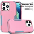 thumbnail image 1 of for iPhone 15 Pro Max Case, Defender Case Compatible with iPhone 15 Pro Max Case, Hybrid Heavy Duty Military Grade Full-Body Drop Shockproof Dustproof 3-Layers Rugged Protective Phone Cover,Pink+Green, 1 of 6