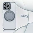 thumbnail image 1 of for iPhone 15 Pro Max Case with Magnetic Invisible Stand [Military Drop Protection] [Compatible with MagSafe] Hybrid Shockproof Slim Translucent Anti-Slip For iPhone 15 Pro Max,Gray, 1 of 8