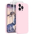 thumbnail image 1 of for iPhone 15 Pro Max Case, Silicone Upgraded [Camera Protection] for iPhone 15 ProMax Case with [2 Screen Protectors], Anti-Scratch Microfiber Lining, 6.7 inch, Chalk Pink, 1 of 11