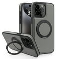 thumbnail image 1 of for iPhone 15 Pro Max Case, Slim Fit Premium PU Leather [Compatible with MagSafe] [360° Rotatable Ring Kickstand] Shockproof Protective Cover for iPhone 15 Pro Max Phone Case Magnetic, Grey, 1 of 8