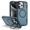 thumbnail image 1 of for iPhone 15 Pro Max Case with Stand, Compatible with MagSafe, Rugged Shockproof Military-Grade Drop Protection, Built-in Metal Camera Stand, Magnetic Phone Case for iPhone 15 Pro Max,Royal Blue, 1 of 10