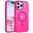 thumbnail image 1 of for iPhone 15 Pro Max Case Super Magnetic [Compatible with MagSafe] TPU Protective Translucent Matte Smooth, phone case for iPhone 15 Pro Max,Hot Pink, 1 of 5