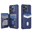 thumbnail image 1 of for iPhone 15 Pro Max Case Wallet with RFID Blocking Card Slots, Hybrid PU Leather + TPU Back Cover with Kickstand, Drop Protective Shockproof Phone Case for iPhone 15 Pro Max, Darkblue, 1 of 7