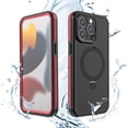 thumbnail image 1 of for iPhone 15 Pro Max Case Waterproof, Built in Screen Protector Dropproof Dustproof Shockproof Full Body Protective Rugged Magsafe Ring Kickstand Heavy Duty Phone Case, Red, 1 of 1