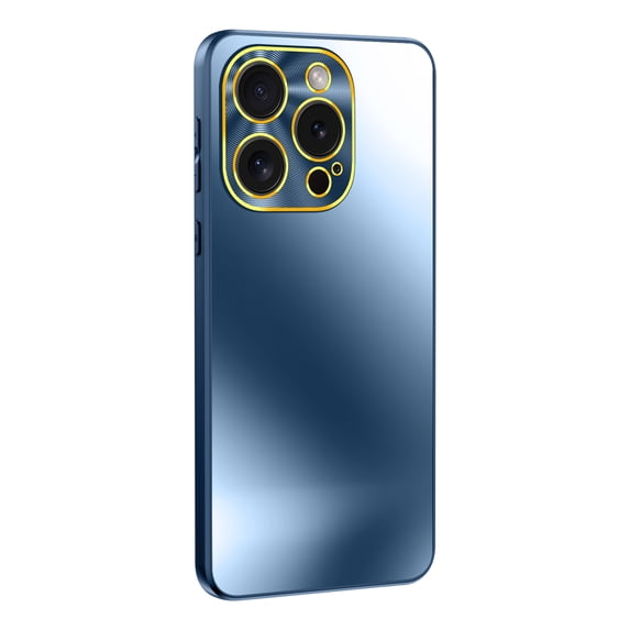 For iPhone 15 Pro Max Case for Women Men, Dual Color Stylish Matte Back Cover Slim Fit Rugged Shockproof Anti-Scratch Camera Lens Protective Bumper Phone Case for Apple iPhone 15 Pro Max, Titaniumblue
