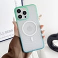thumbnail image 1 of For iPhone 15 Pro Max Case for Women Men, Stylish Ripple Back Cover Compatible with Magsafe Slim Fit Shockproof Drop Protection Thin Phone Case for Apple iPhone 15 Pro Max, Green+Blue, 1 of 7
