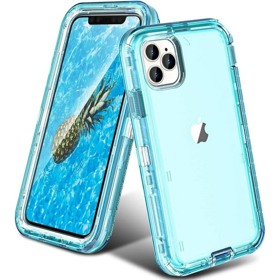 Entronix Heavy Duty Case Designed for iPhone 15 Pro Max Shockproof Triple Layer Rugged Case, Blue