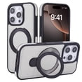 thumbnail image 1 of for iPhone 15 Pro Max Magnetic Case with Stand & Ring Holder, Compatible with Mag-Safe Slim PU Leather Durable TPU Drop Proof Kickstand Protective Phone Cover for iPhone 15 Pro Max, Gray, 1 of 10