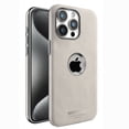 thumbnail image 1 of for iPhone 15 Pro Max Magnetic Case, Stronger Magnet Compatible with Mag-Safe & Support Car Mount Holder, Luxury Logo View, Elegant PU Leather Plating Frame Phone Cover for iPhone 15 Pro Max, Gray, 1 of 11