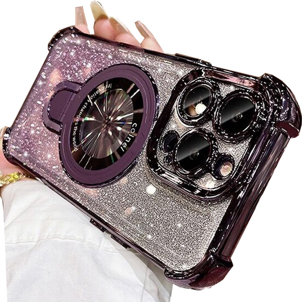 for iPhone 15 Pro Max Magnetic Glitter Case,[Compatible with Magsafe ...
