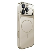 For iPhone 15 Pro Max Magnetic Phone Case,Compatible with Mag-Safe,Ultra Slim Anti-Scratch Protection,Built-in Lens Protector,Shockproof Drop Protective Anti-fall Thin Fit Phone Case,Gray