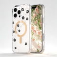 thumbnail image 1 of For iPhone 15 Pro Max Magnetic Phone Case,Elegant Floral Print Design,Compatible With Wireless Charging,PC + TPU Hybrid Ultra Slim Shockproof Drop Protection,Anti-Slip Thin Fit Phone Case,B, 1 of 10