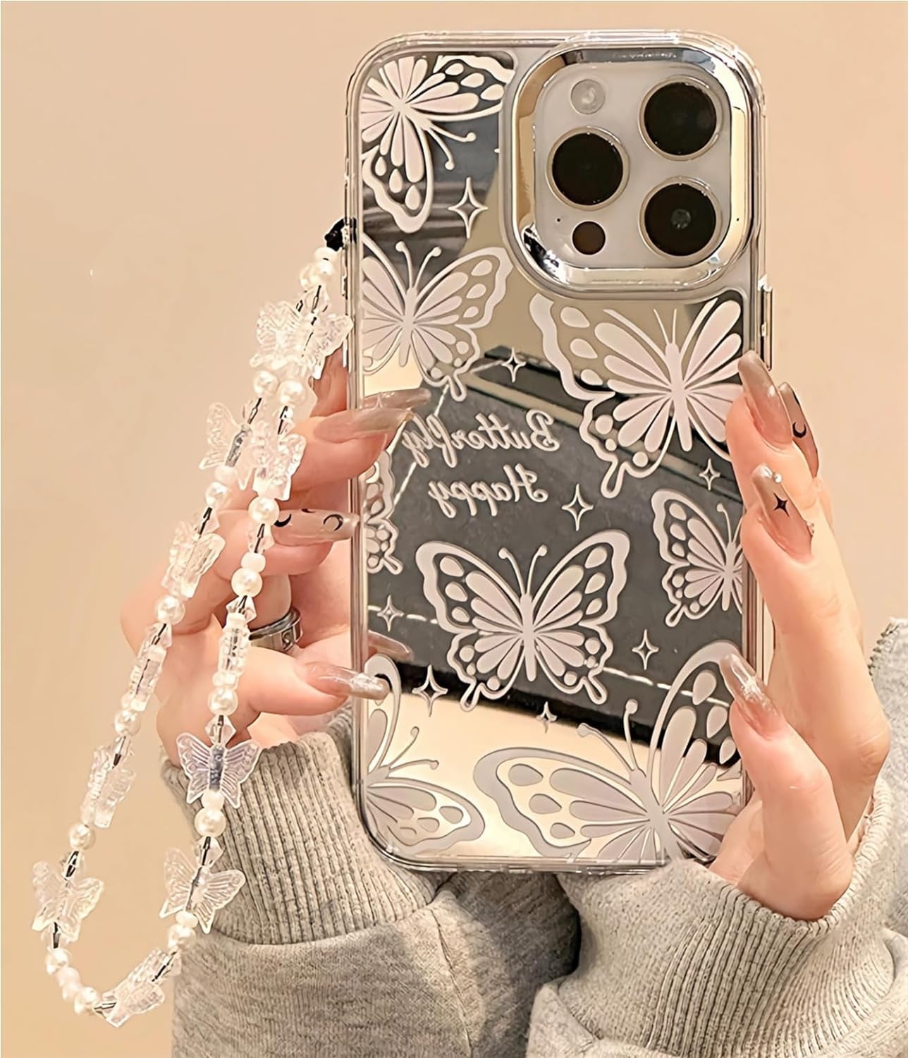 for iPhone 15 Pro Max Mirror Case with Wrist Pakistan Ubuy