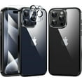 thumbnail image 1 of for iPhone 15-Pro-Max Phone Case: Anti-Yellowing Clear Case for iPhone 15 Pro Max | Military Grade Protection Shockproof Scratch-Resistant Transparent Phone Case 6.7 inch Black, 1 of 14