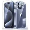 thumbnail image 1 of for iPhone 15-Pro-Max Phone Case: Anti-Yellowing Clear Case for iPhone 15 Pro Max | Military Grade Protection Shockproof Scratch-Resistant Transparent Phone Case 6.7 inch, 1 of 14
