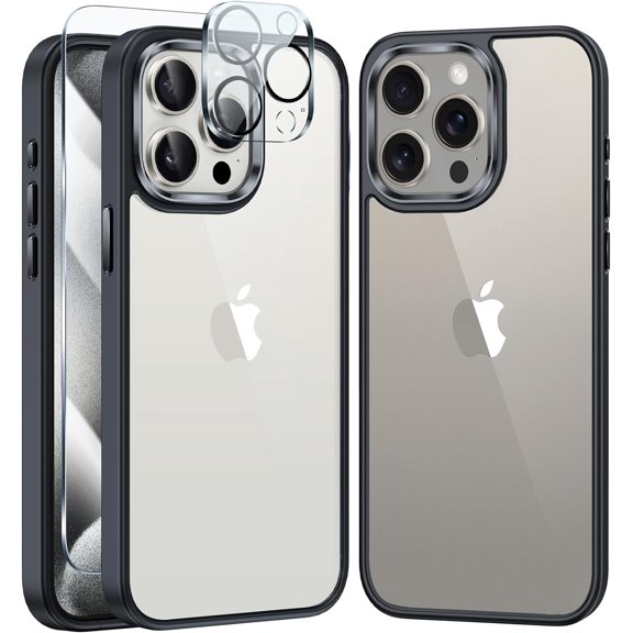 for iPhone 15-Pro-Max Phone Case: Anti-Yellowing Clear Slim Phone Case for iPhone 15 ProMax Transparent Protective Shockproof Thin Phone Cover 6.7 inch for Women Men