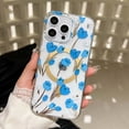 thumbnail image 1 of For iPhone 15 Pro Max Phone Case,Compatible With Mag-Safe,Floral Print Back,Crystal Transparent Back,Ultra Slim PC + TPU Shockproof Anti-fall Durable Cover,Non-slip Thin Fit Phone Case,E, 1 of 10
