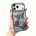 thumbnail image 1 of For iPhone 15 Pro Max Phone Case,For Women Girls,Cute Luxury Sparkle Glitter Diamond Crystal Rhinestone Protective,Bling Diamond Butterfly,Ultra Slim Shockproof Drop Protection Phone Case,Black, 1 of 6