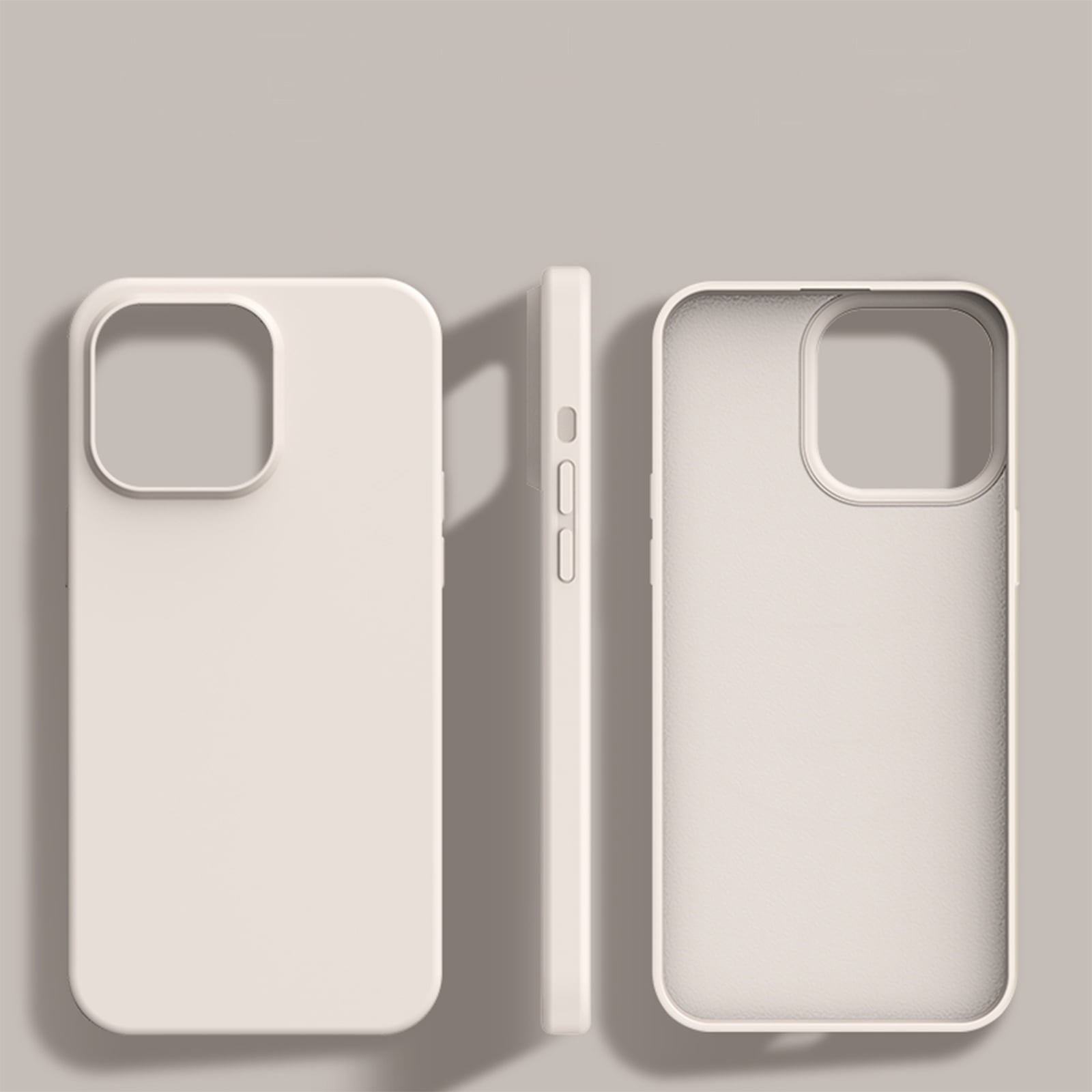 for iPhone 15 Pro Max Phone Case Liquid Silicone,Minimalist Thin Slim Soft  Rubber Gel TPU Plain Simple Cover for Women Girl Cute, Matte Solid Color ...