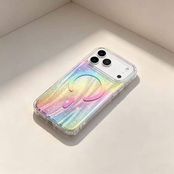 For iPhone 15 Pro Max Phone Case,Luxury Colorful Gilded Starry River Pattern Back Design,Support For Wireless Charging,Non-Slip Ultra Slim Shockproof Drop Protection,Thin Phone Case,C
