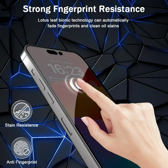iPhone 15 Pro Max Privacy Screen Protector 6.7 Inch,2 Pack Anti Spy Privacy Tempered Glass 9h Hardness Scratch Resistant Bubble Free Rugged Durable Easy Installation