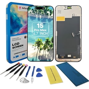 for iPhone 15 Pro Max Screen Replacement kit,6.7" LCD Display 3D Touch Digitizer Assembly with Repair Tools, Screen Protector, Frame Adhesive (Model A2849、A3105、A3106、A3108)