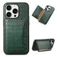 thumbnail image 1 of for iPhone 15 Pro Max Wallet Case, Luxury Ultra Slim Shockproof PU Leather Card Holder Kickstand Double Magnetic Protective Cover for iPhone 15 Pro Max - Green, 1 of 6