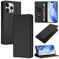 thumbnail image 1 of for iPhone 15 Pro Max Wallet Case with RFID Blocking Card Slots, Fashion PU Leather Flip Kickstand Magnetic Phone Cover Women Men, Support Wireless Charging, Full Body Protection - Black, 1 of 11