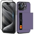 thumbnail image 1 of for iPhone 15 Pro Max Wallet Case with Screen Protector & Camera Cover 4-in-1 Full Body Hybrid iPhone 15 Pro Max Case with Card Holder Shockproof Protective Phone Case for iPhone 15 Pro Max, 1 of 14