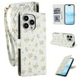 thumbnail image 1 of for iPhone 15 Pro Max Wallet Case Women Girls, Cute Floral Pattern PU Leather Flip Phone Cover with Card Holder, Kickstand, Wrist Strap, Protective Purse Case for iPhone 15 Pro Max, Pattern-D, 1 of 8