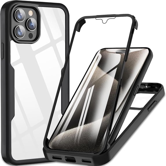for iPhone 15 Pro Max case Clear Case 360° Full Body Protective Shockproof Anti-Scratch Phone Case Cover for iPhone 15 Pro Max case 5G Slilcone TPU Slim Fit Thin for iPhone 15 Pro Max phone case