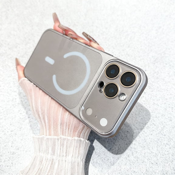 For iPhone 15 Pro Phone Case,Compatible with Mag-safe,Shape Transform into iPhone 17 Pro,With Camera Lens Protector,Ultra Slim Shockproof Anti-fall Protection,Durable Phone Case,Gray