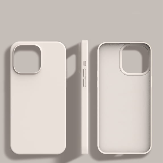 for iPhone 15 Pro Phone Case Liquid Silicone,Minimalist Thin Slim Soft Rubber Gel TPU Plain Simple Cover for Women Girl Cute, Matte Solid Color Shockproof Cover For iPhone 15 Pro,White