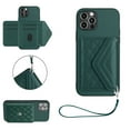 thumbnail image 1 of for iPhone 15 Pro Wallet Case with Card Holder, Elegant Durable PU Leather Protective Magnetic Closure Flip Phone Cover Kickstand RFID Blocking for Women Girls for iPhone 15 Pro, Green, 1 of 9