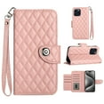 thumbnail image 1 of for iPhone 15 Pro Wallet Case, Elegant Card Holder Cash Slot PU Leather Kickstand Wrist Strap Wallet Shockproof Protective Flip Women Girls Case Cover for iPhone 15 Pro, Coralpink, 1 of 7